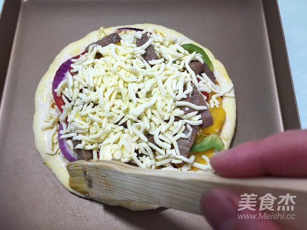 Delicious Steak Pizza recipe