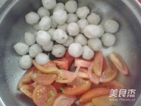 Tomato Meatballs Boiled Vermicelli recipe