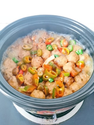 Chicken Meatballs and Tofu Clay Pot recipe