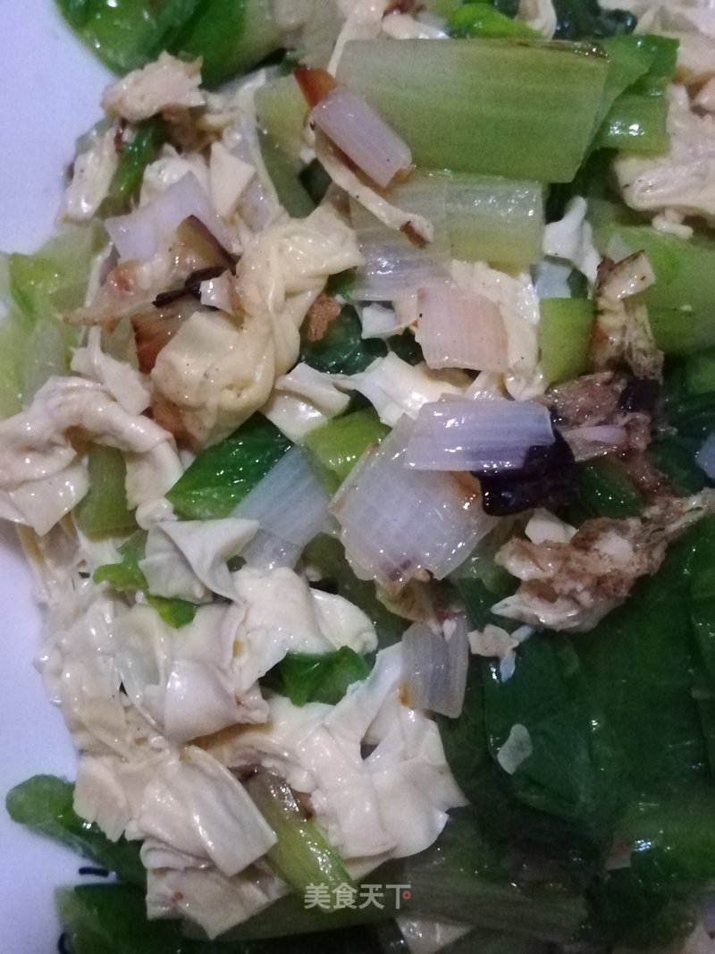 Lettuce Leaves Burnt Bean Curd recipe