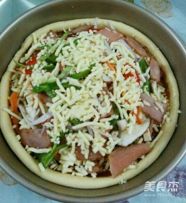 Ham and Cheese Pizza recipe