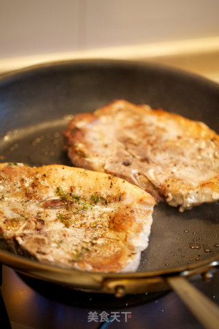 Grilled Pork Chop with Caramelized Onions recipe