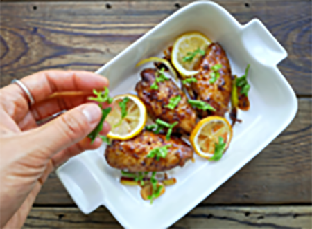 Lemon Griddle Chicken Wings recipe