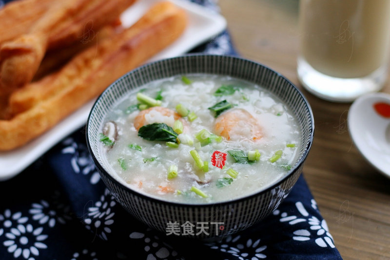 Shrimp and Mushroom Congee recipe