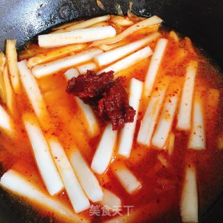 Kimchi Fried Rice Cake recipe