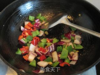 Stir-fried Dice with Double Pepper recipe