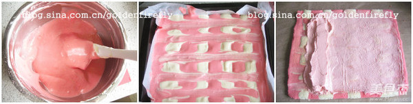 Two-color Strawberry Cake Roll recipe