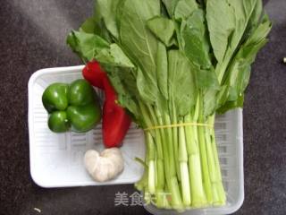 Stir-fried Cantonese Vegetable Stalks with Green and Red Peppers recipe