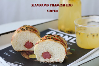 Pork Floss Sausage Buns recipe