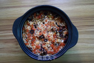 Baked Rice with Mushrooms and Olives recipe