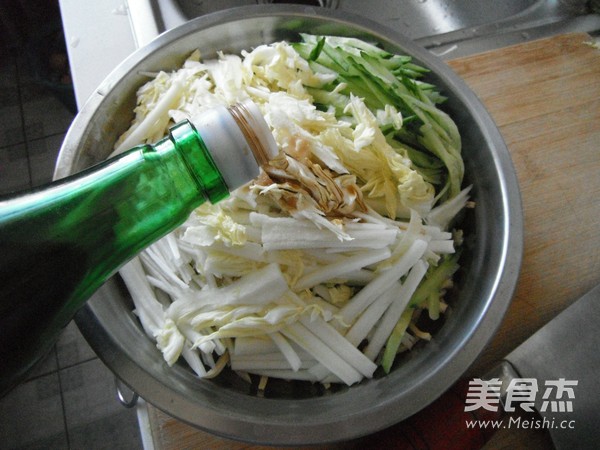 Tofu with Cabbage Heart and Cucumber recipe