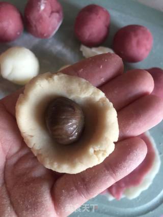 Chestnut Kidney Bean Snowy Mooncake recipe