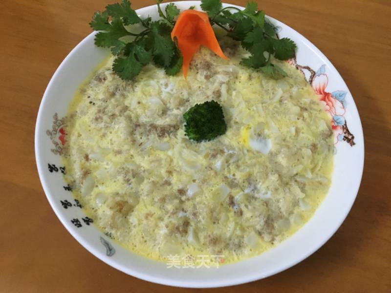 Steamed Egg with Lily Minced Pork recipe