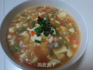 Japanese Tofu and Fresh Vegetable Soup recipe