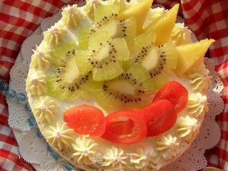 Fresh Milk Fruit Cake recipe