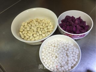 Purple Sweet Potato Peanut Sago recipe