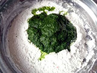 #春食野菜香#mouse Grass Version Minced Pork and Salted Egg Yolk Stuffed Green Group recipe