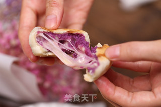 Net Red Purple Potato Brushed Fairy Bean Cake, Delicious to Fly! recipe