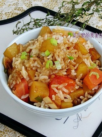 Potato and Tomato Braised Rice recipe