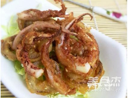Fried Onion Rings and Squid Silk recipe