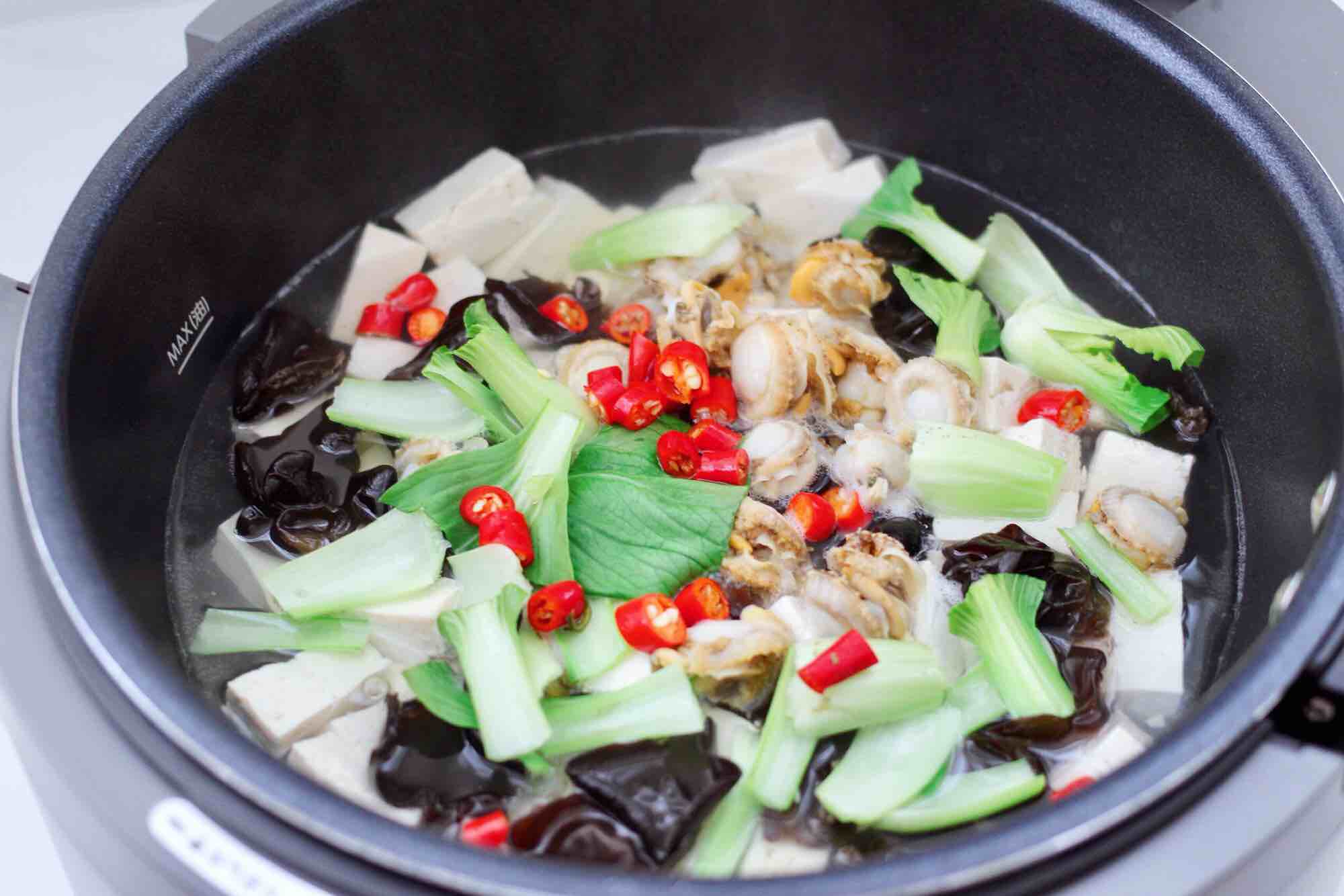 Seafood Fungus Tofu Soup recipe