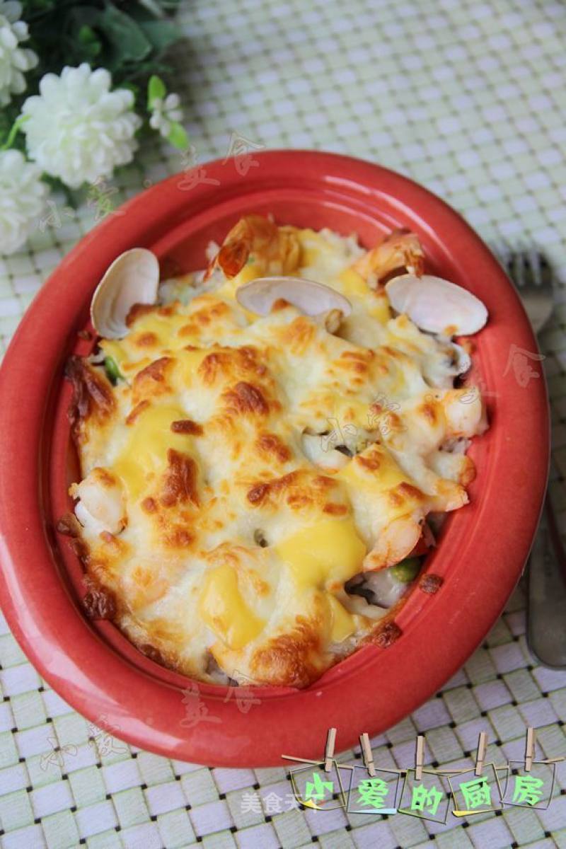 Seafood Baked Rice recipe