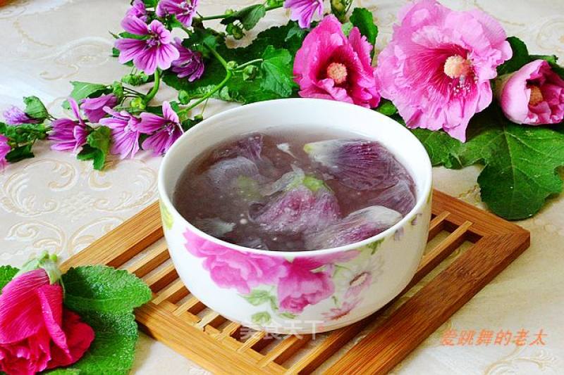 Hollyhock Flower Rock Sugar Sago Soup recipe