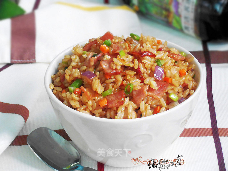 Fried Rice with Soy Sauce and Bacon recipe