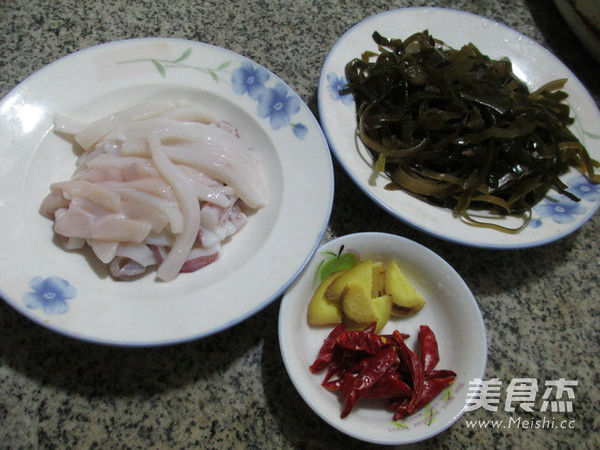 Fried Squid with Kelp recipe