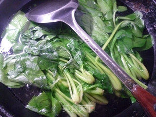 Pleurotus Eryngii with Spinach recipe