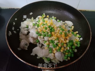 Fried Fish Fillet with Corn and Green Beans recipe