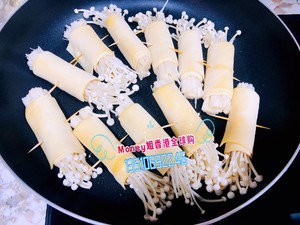 Enoki Mushroom Bean Curd Roll recipe