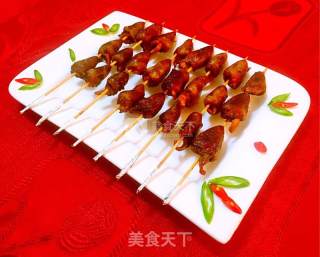 Grilled Chicken Heart Skewers recipe