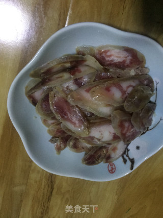 Stir-fried Sausage with Spring Bamboo Shoots recipe