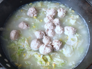 Boiled Meatballs and Cabbage Soup recipe