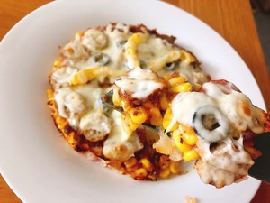Delicious Low-calorie [corn-fried Pizza] with Homemade Low-calorie Pizza and Tomato Sauce recipe