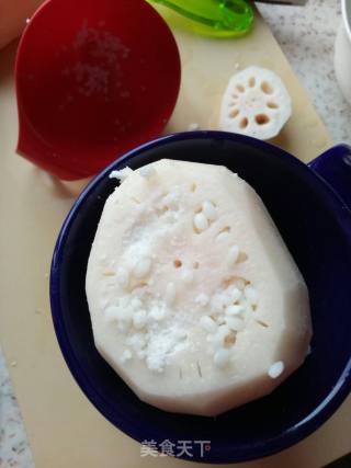 #妈妈的味# Osmanthus Glutinous Rice Lotus Root recipe