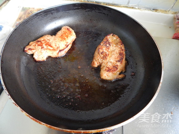 Fried Chicken Chop with Steak Sauce recipe