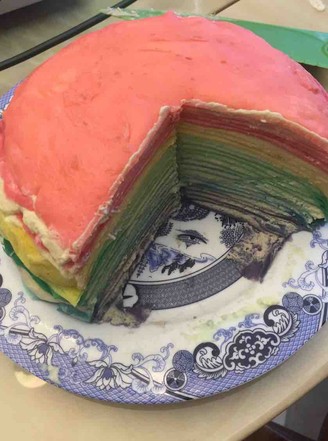 Rainbow Layer Cake-no Oven No Microwave