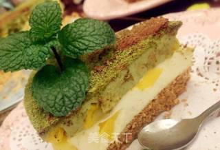 Matcha Double Flavor Cheese Birthday Cake recipe