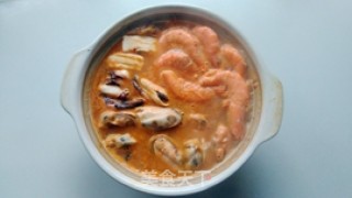 Korean Kimchi Seafood Soup recipe