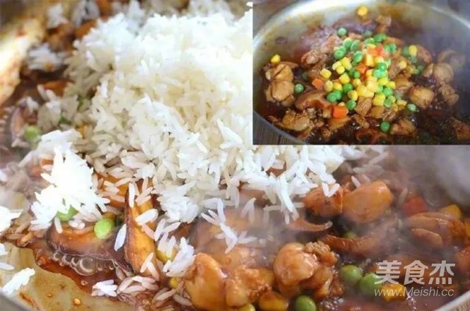 Mushroom Chicken Fried Rice recipe