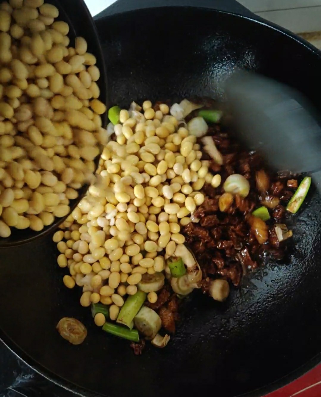 Soy Bean and Mushroom Beef Sauce recipe