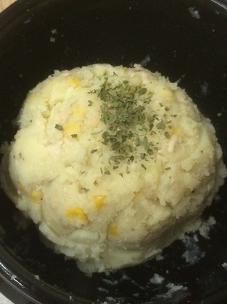 Minced Chicken Corn Creamy Mashed Potatoes recipe