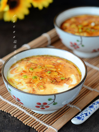 Steamed Egg Custard with Shrimp Skin recipe