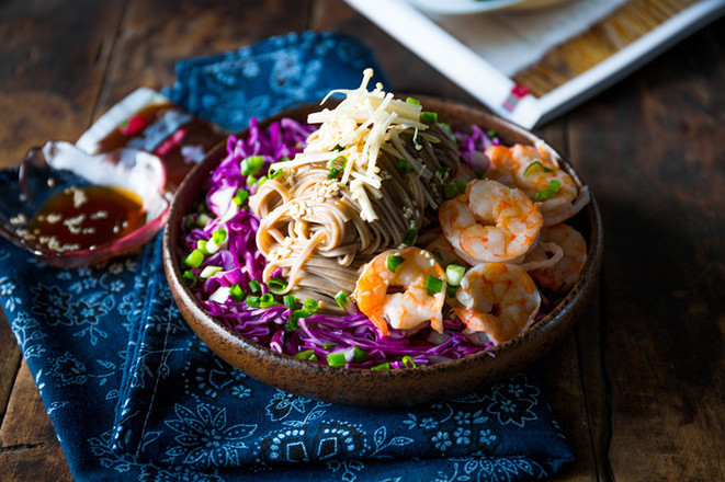 Japanese Soba Noodles and Shrimp Salad recipe