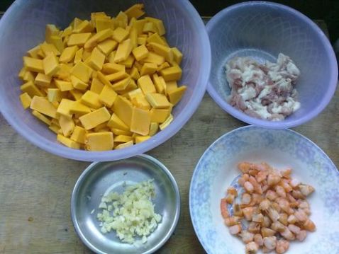 Pumpkin and Shrimp Fried Rice recipe