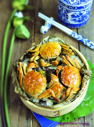 Steamed Crab Rice in Cage recipe