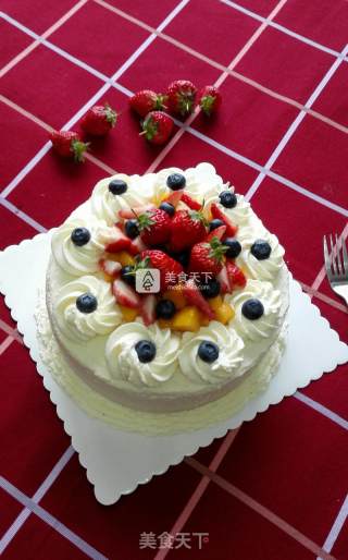 #aca烤明星大赛# Fruit Butter Decorated Flower Cake (eight-inch Super Detailed Edition) recipe