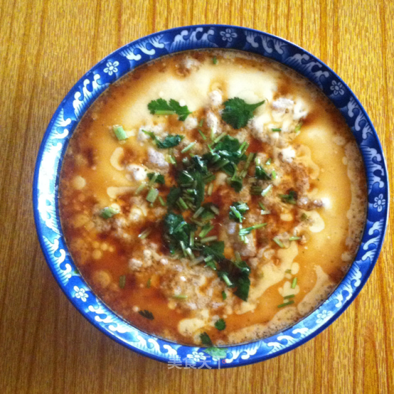 Steamed Egg with Minced Meat